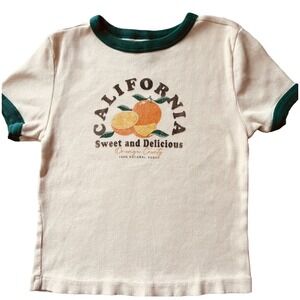 California Sweet and Delicious Women's Cream and Green Tee